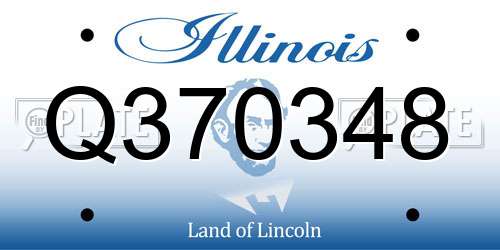 Q370348 Illinois License Plate