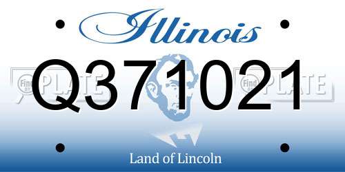 Q371021 Illinois License Plate