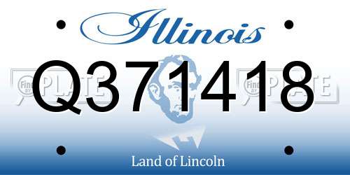 Q371418 Illinois License Plate