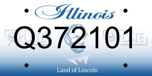 Q372101 Illinois License Plate