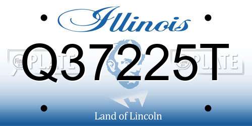 Q37225T Illinois License Plate