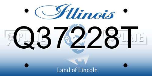 Q37228T Illinois License Plate