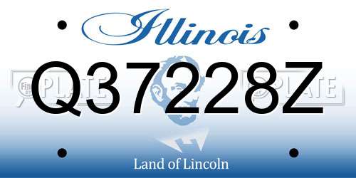 Q37228Z Illinois License Plate