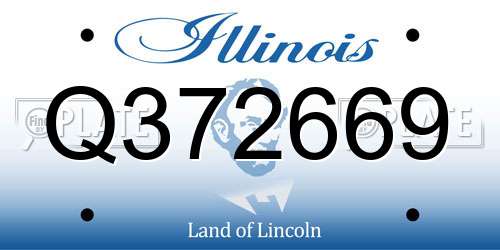 Q372669 Illinois License Plate