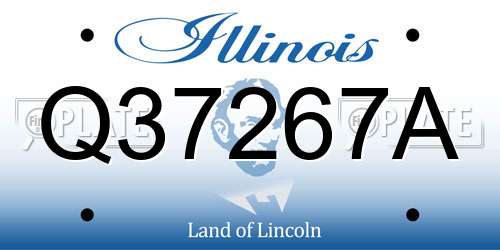Q37267A Illinois License Plate