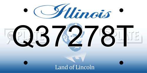 Q37278T Illinois License Plate