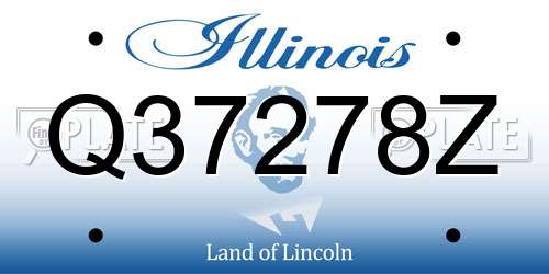 Q37278Z Illinois License Plate