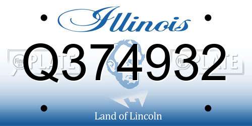 Q374932 Illinois License Plate