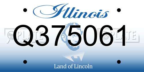 Q375061 Illinois License Plate