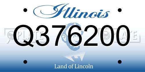 Q376200 Illinois License Plate