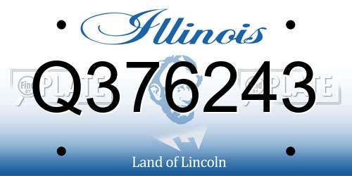 Q376243 Illinois License Plate