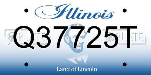 Q37725T Illinois License Plate