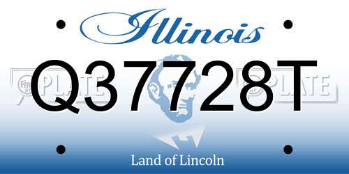 Q37728T Illinois License Plate