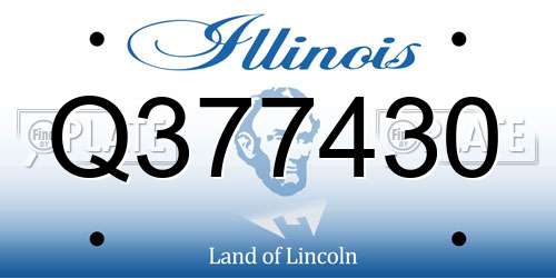 Q377430 Illinois License Plate