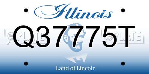 Q37775T Illinois License Plate