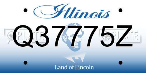 Q37775Z Illinois License Plate