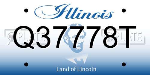 Q37778T Illinois License Plate