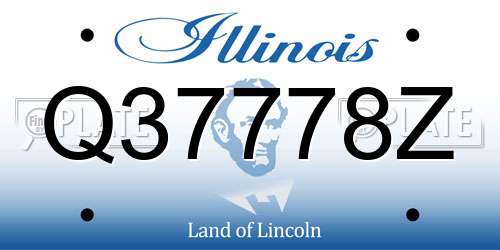 Q37778Z Illinois License Plate