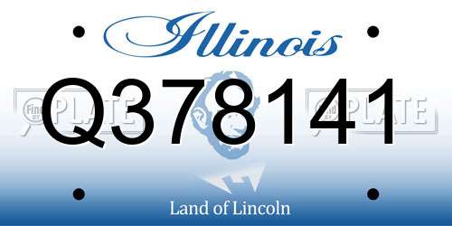 Q378141 Illinois License Plate