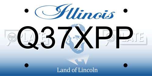 Q37XPP Illinois License Plate