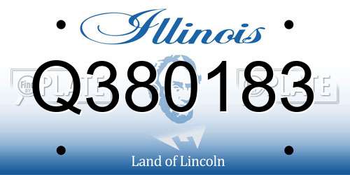 Q380183 Illinois License Plate