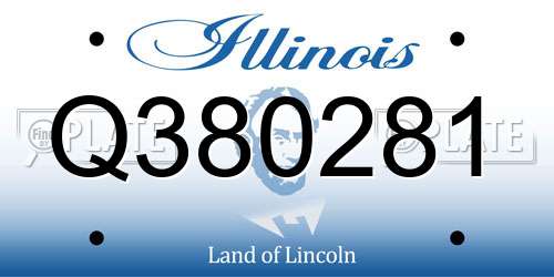Q380281 Illinois License Plate