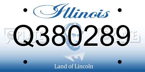 Q380289 Illinois License Plate