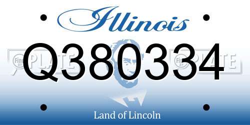 Q380334 Illinois License Plate