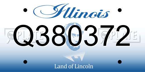 Q380372 Illinois License Plate