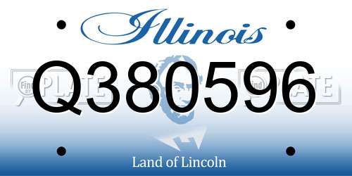Q380596 Illinois License Plate