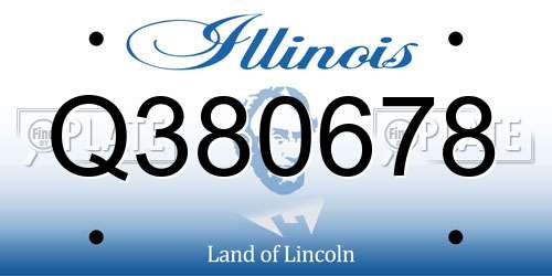 Q380678 Illinois License Plate