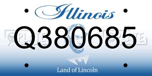 Q380685 Illinois License Plate