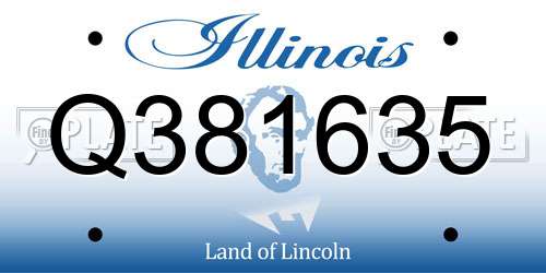 Q381635 Illinois License Plate