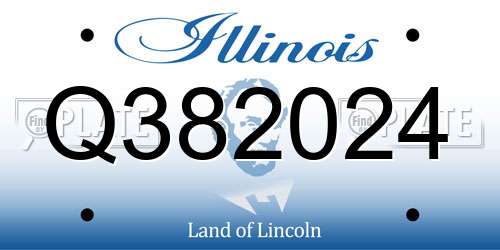 Q382024 Illinois License Plate