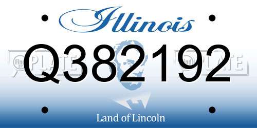 Q382192 Illinois License Plate