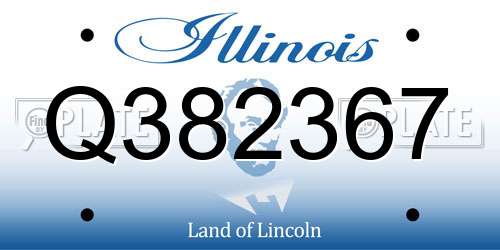 Q382367 Illinois License Plate