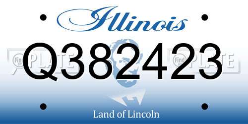 Q382423 Illinois License Plate