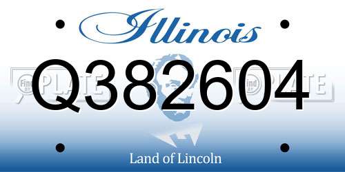 Q382604 Illinois License Plate