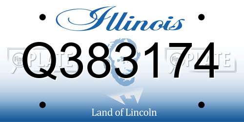 Q383174 Illinois License Plate