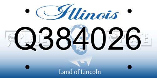 Q384026 Illinois License Plate
