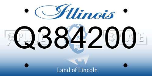 Q384200 Illinois License Plate