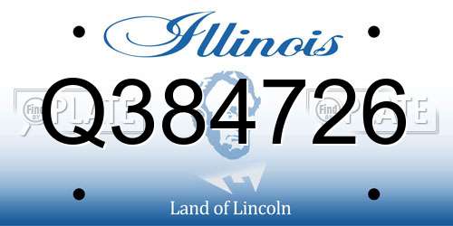 Q384726 Illinois License Plate
