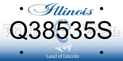 Q38535S Illinois License Plate