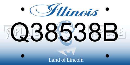 Q38538B Illinois License Plate