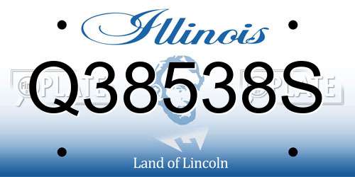 Q38538S Illinois License Plate