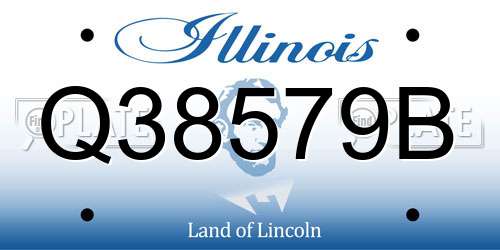 Q38579B Illinois License Plate