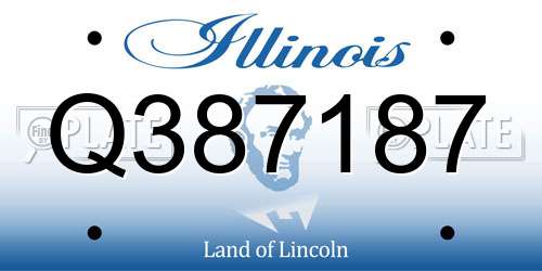 Q387187 Illinois License Plate