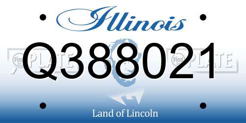 Q388021 Illinois License Plate