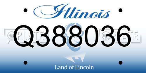 Q388036 Illinois License Plate