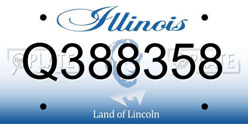Q388358 Illinois License Plate